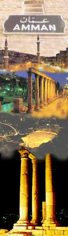 Die Straen von Amman, eine Moschee und die Tempelanlage